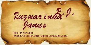 Ruzmarinka Janus vizit kartica
